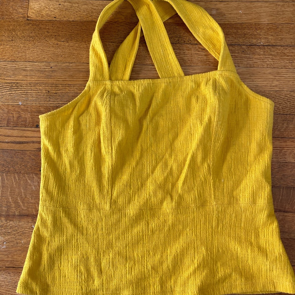 Anthropologie current air mustard yellow tank